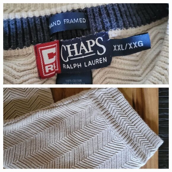 Chaps Ralph Lauren Men's Hand Framed Crewneck Pullover Sweater XXL - Picture 7 of 7